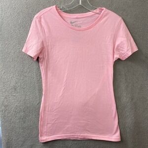 Nike Slim Fit T-Shirt Womens Short Sleeve Pink Athleisure Top